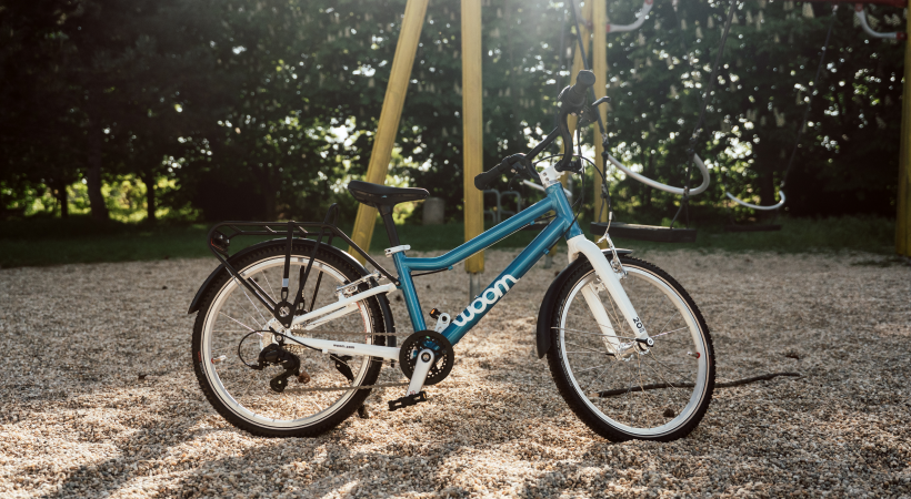 detský bicykel woom modrý